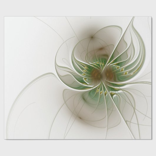 Soft and tenderness fractal fantasy flowers cadeaupapier (Vlak)