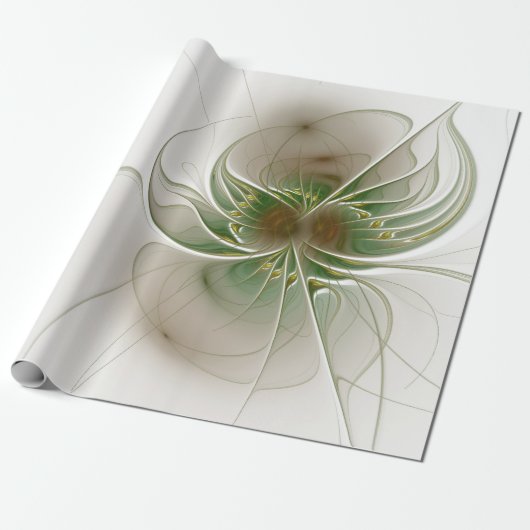 Soft and tenderness fractal fantasy flowers cadeaupapier (Uitgerold)