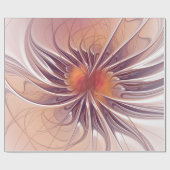 Soft and tenderness fractal fantasy flowers cadeaupapier (Vlak)