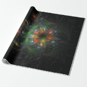 Soft and tenderness fractal fantasy flowers cadeaupapier (Uitgerold)