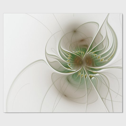 Soft and tenderness fractal fantasy flowers cadeaupapier (Vlak)