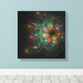 Soft and tenderness fractal fantasy flowers canvas afdruk (Insitu (Houten vloer))