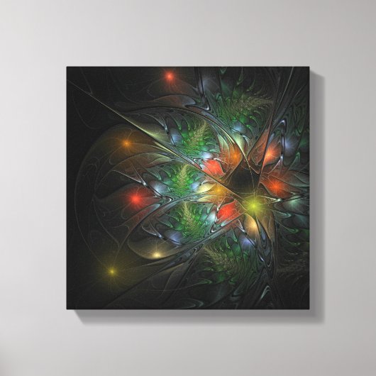 Soft and tenderness fractal fantasy flowers canvas afdruk (Voorkant)