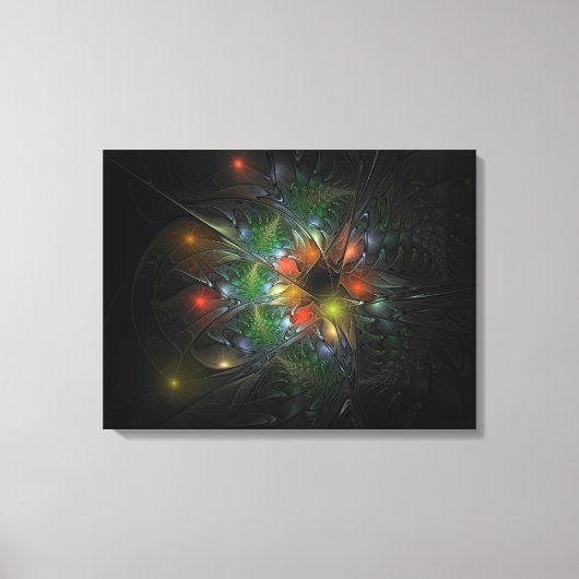Soft and tenderness fractal fantasy flowers canvas afdruk (Voorkant)