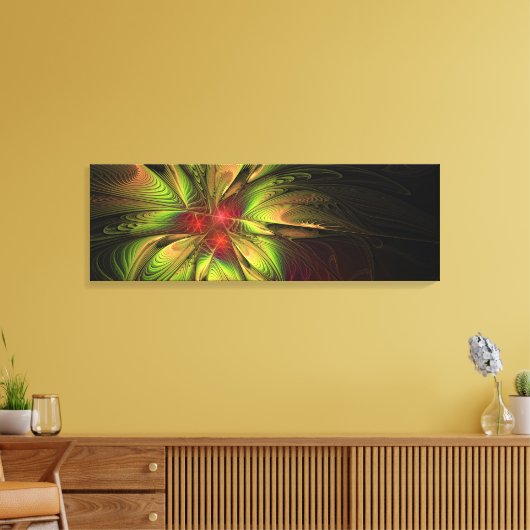 Soft and tenderness fractal fantasy flowers canvas afdruk (Insitu (Woonkamer))