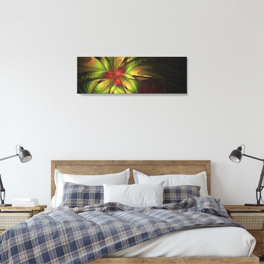 Soft and tenderness fractal fantasy flowers canvas afdruk (Insitu (Slaapkamer))