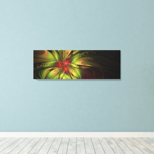 Soft and tenderness fractal fantasy flowers canvas afdruk (Insitu (Houten vloer))