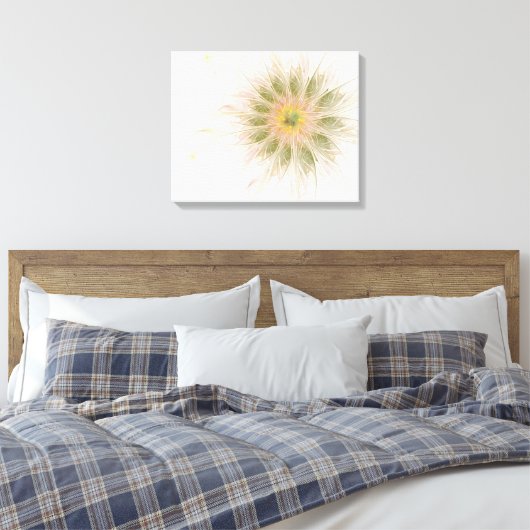 Soft and tenderness fractal fantasy flowers canvas afdruk (Insitu (Slaapkamer))
