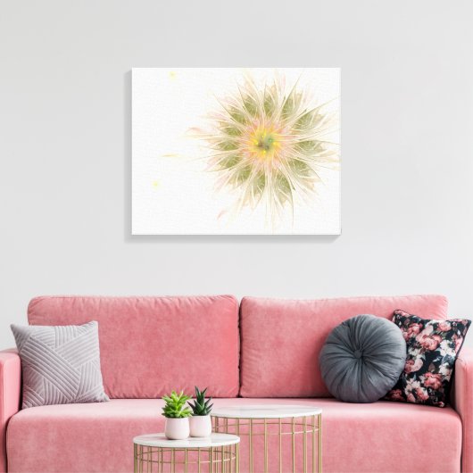 Soft and tenderness fractal fantasy flowers canvas afdruk (Insitu (Woonkamer))