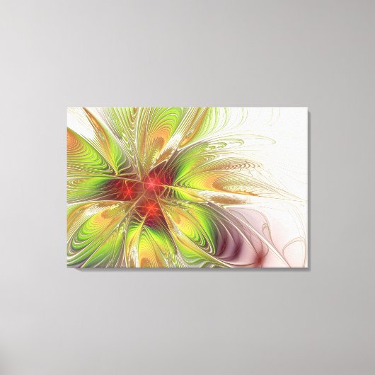 Soft and tenderness fractal fantasy flowers canvas afdruk (Voorkant)