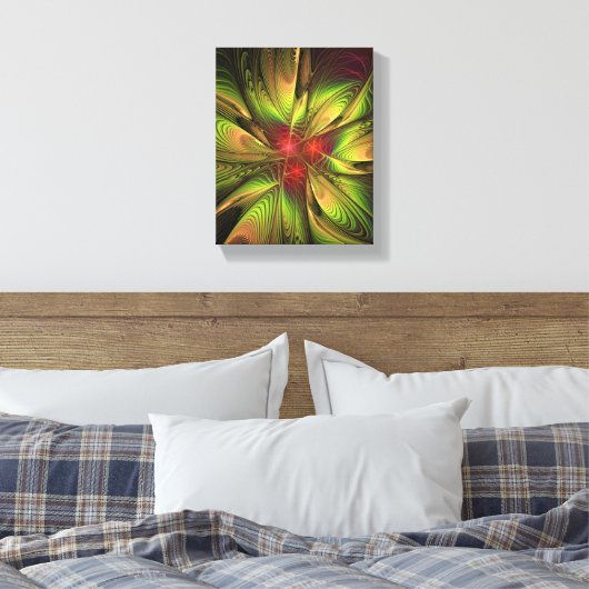 Soft and tenderness fractal fantasy flowers canvas afdruk (Insitu (Slaapkamer))