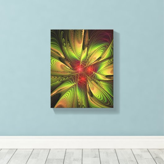 Soft and tenderness fractal fantasy flowers canvas afdruk (Insitu (Houten vloer))