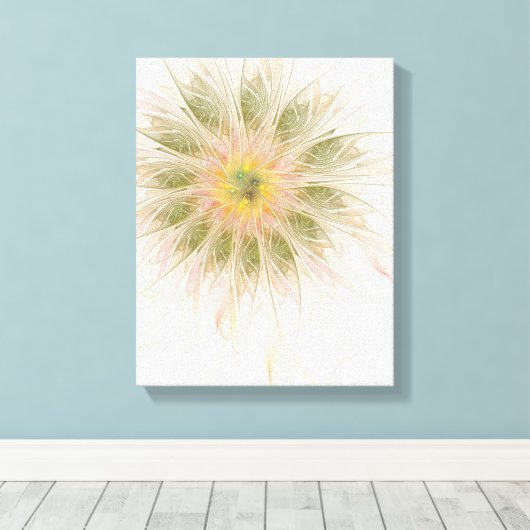 Soft and tenderness fractal fantasy flowers canvas afdruk (Insitu (Houten vloer))