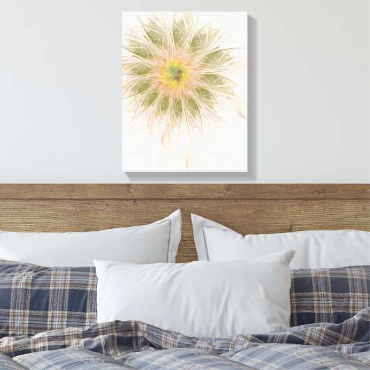 Soft and tenderness fractal fantasy flowers canvas afdruk (Insitu (Slaapkamer))