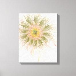Soft and tenderness fractal fantasy flowers canvas afdruk