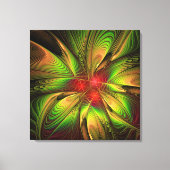 Soft and tenderness fractal fantasy flowers canvas afdruk (Voorkant)