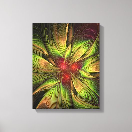 Soft and tenderness fractal fantasy flowers canvas afdruk (Voorkant)