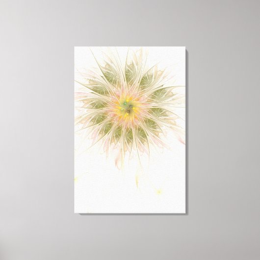 Soft and tenderness fractal fantasy flowers canvas afdruk (Voorkant)