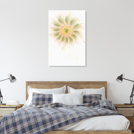 Soft and tenderness fractal fantasy flowers canvas afdruk (Insitu (Slaapkamer))