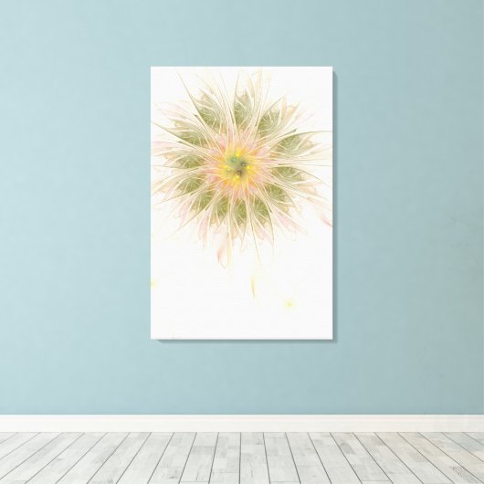 Soft and tenderness fractal fantasy flowers canvas afdruk (Insitu (Houten vloer))