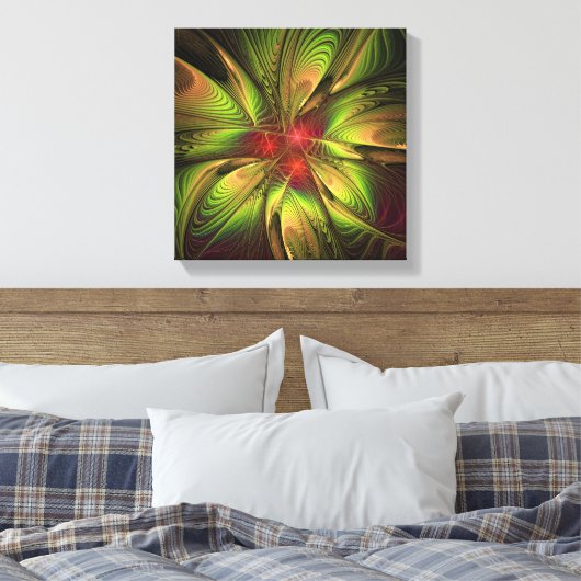 Soft and tenderness fractal fantasy flowers canvas afdruk (Insitu (Slaapkamer))
