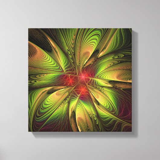 Soft and tenderness fractal fantasy flowers canvas afdruk (Voorkant)
