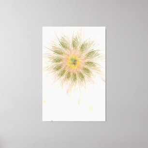 Soft and tenderness fractal fantasy flowers canvas afdruk