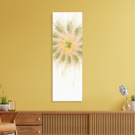 Soft and tenderness fractal fantasy flowers canvas afdruk (Insitu (Woonkamer))