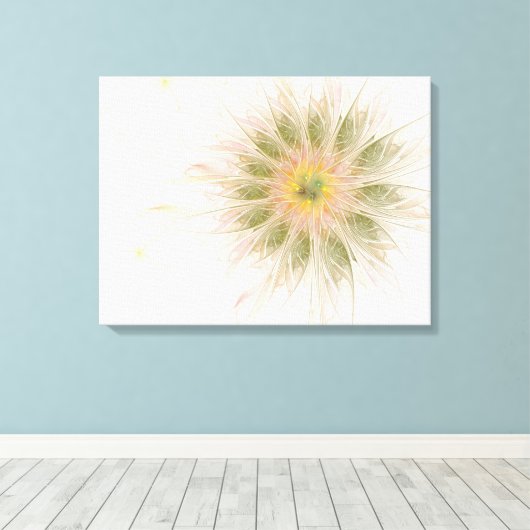 Soft and tenderness fractal fantasy flowers canvas afdruk (Insitu (Houten vloer))