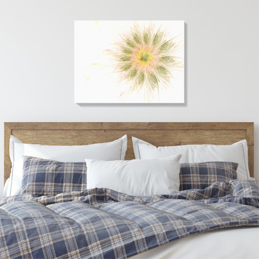Soft and tenderness fractal fantasy flowers canvas afdruk (Insitu (Slaapkamer))