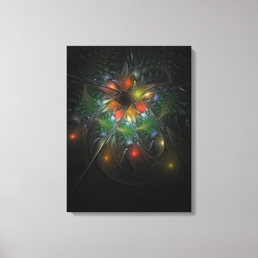 Soft and tenderness fractal fantasy flowers canvas afdruk (Voorkant)