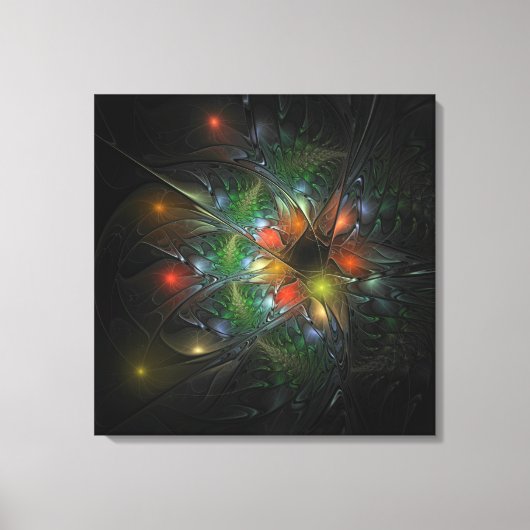 Soft and tenderness fractal fantasy flowers canvas afdruk (Voorkant)