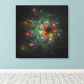 Soft and tenderness fractal fantasy flowers canvas afdruk (Insitu (Houten vloer))