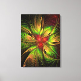 Soft and tenderness fractal fantasy flowers canvas afdruk