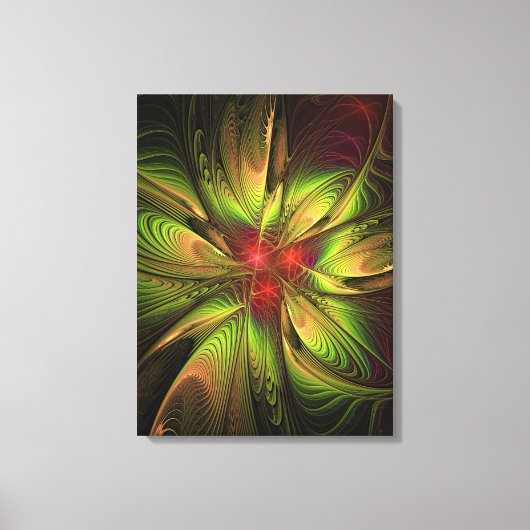 Soft and tenderness fractal fantasy flowers canvas afdruk (Voorkant)