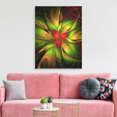 Soft and tenderness fractal fantasy flowers canvas afdruk (Insitu (Woonkamer))