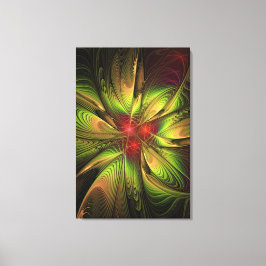 Soft and tenderness fractal fantasy flowers canvas afdruk