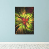 Soft and tenderness fractal fantasy flowers canvas afdruk (Insitu (Houten vloer))