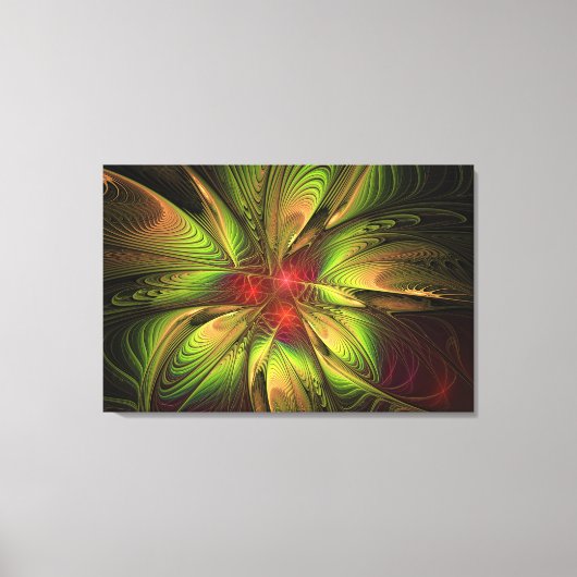 Soft and tenderness fractal fantasy flowers canvas afdruk (Voorkant)