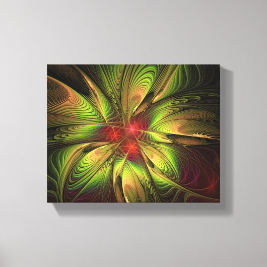 Soft and tenderness fractal fantasy flowers canvas afdruk (Voorkant)