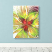 Soft and tenderness fractal fantasy flowers canvas afdruk (Insitu (Houten vloer))
