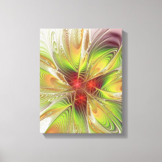 Soft and tenderness fractal fantasy flowers canvas afdruk (Voorkant)