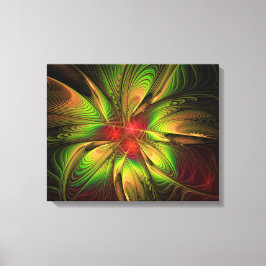 Soft and tenderness fractal fantasy flowers canvas afdruk
