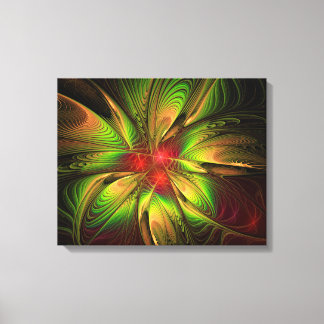 Soft and tenderness fractal fantasy flowers canvas afdruk