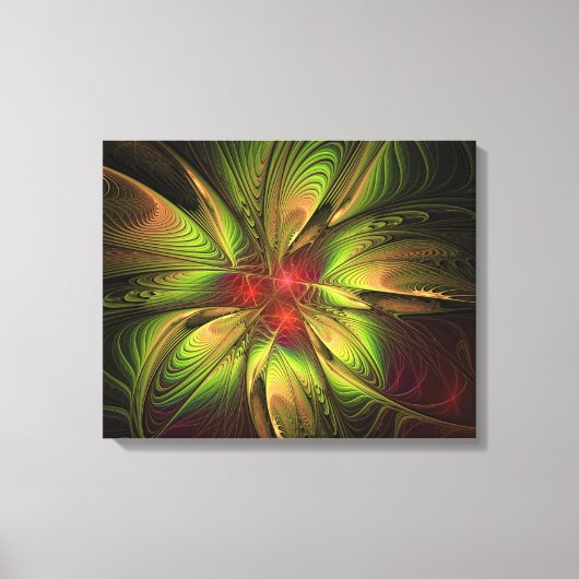 Soft and tenderness fractal fantasy flowers canvas afdruk (Voorkant)