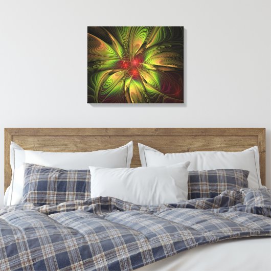 Soft and tenderness fractal fantasy flowers canvas afdruk (Insitu (Slaapkamer))