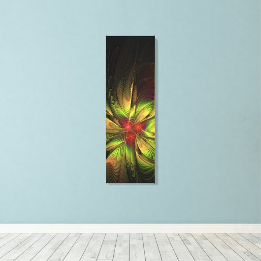 Soft and tenderness fractal fantasy flowers canvas afdruk (Insitu (Houten vloer))