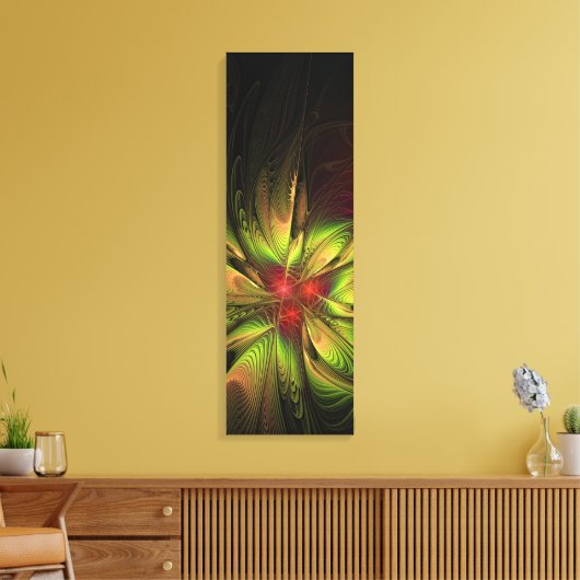 Soft and tenderness fractal fantasy flowers canvas afdruk (Insitu (Woonkamer))