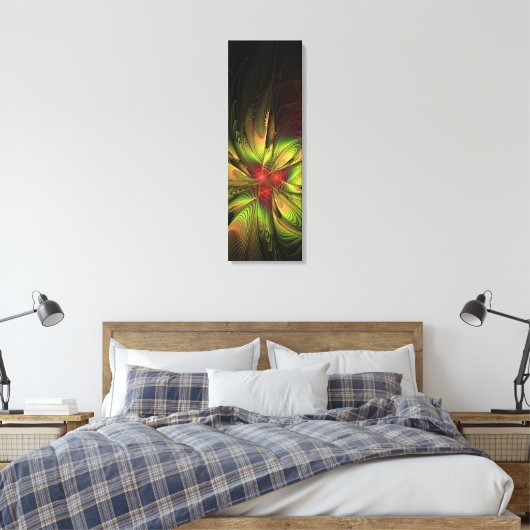 Soft and tenderness fractal fantasy flowers canvas afdruk (Insitu (Slaapkamer))