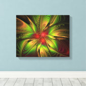 Soft and tenderness fractal fantasy flowers canvas afdruk (Insitu (Houten vloer))